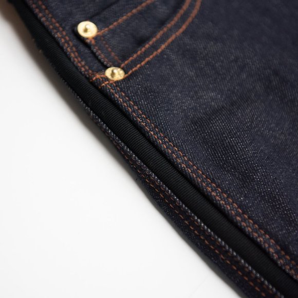 ERDEM Vina Jeans High Waist Flared Hem Buckle Belt Stretch Denim Dark Blue Sz 4 - Picture 7 of 9